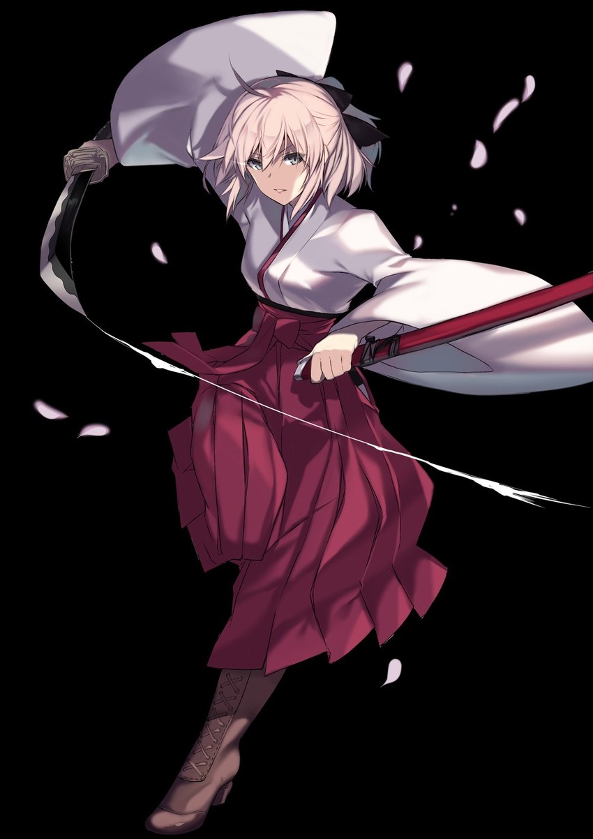 okita souji (fate and 2 more) drawn by karlwolf