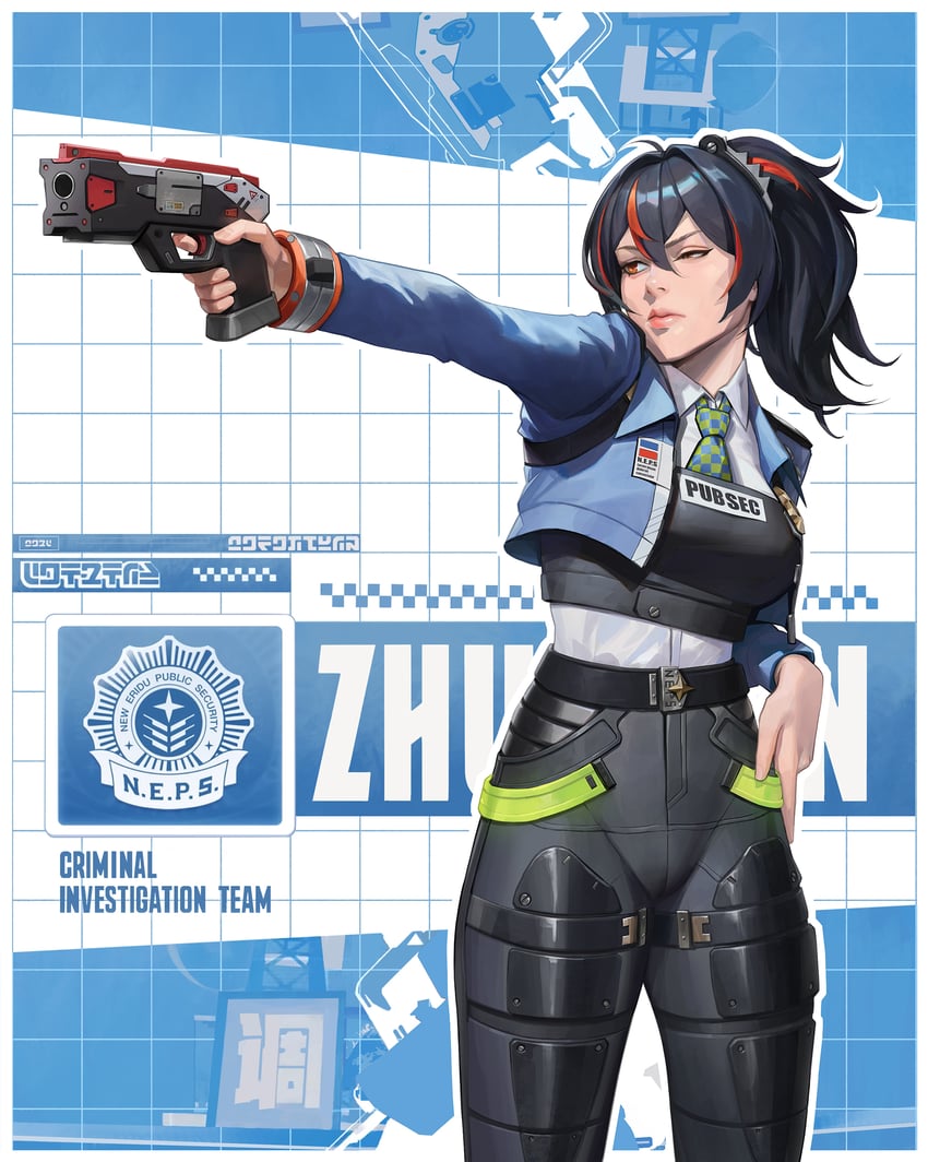 zhu yuan and kim yeji (zenless zone zero and 2 more) drawn by snowmoeka