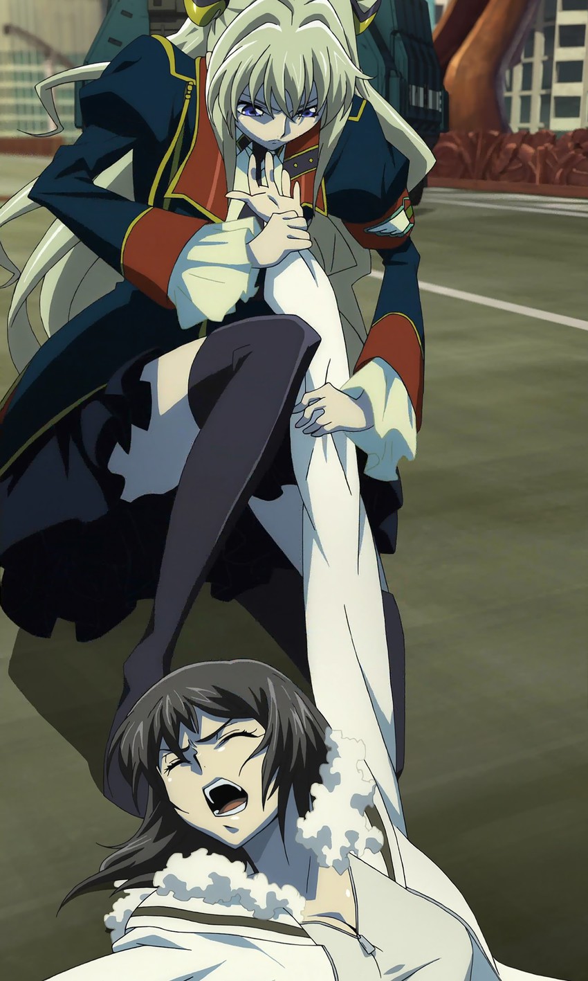 leila malcal and kousaka ayano (code geass and 1 more)