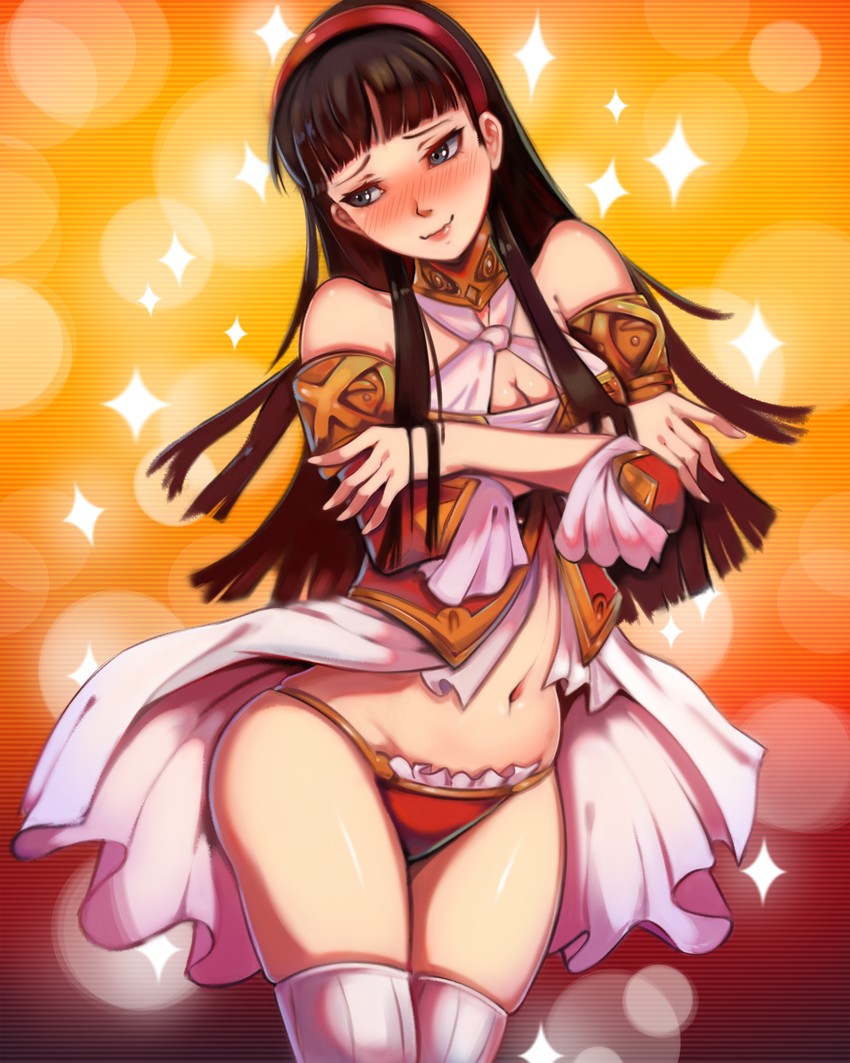 amagi yukiko (persona and 2 more) drawn by toasty_scones