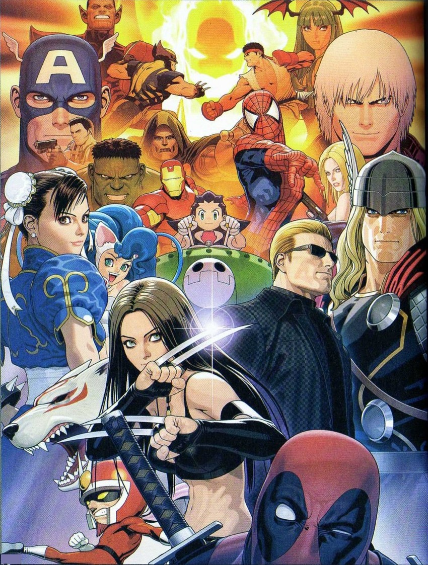 chun-li, morrigan aensland, ryu, dante, felicia, and 20 more (street fighter and 18 more) drawn by mori_toshiaki