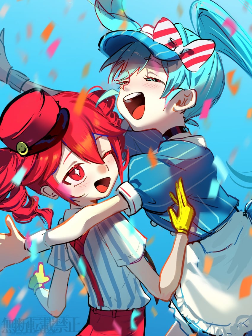hatsune miku and kasane teto (vocaloid and 2 more) drawn by 3_ohuwahuwa