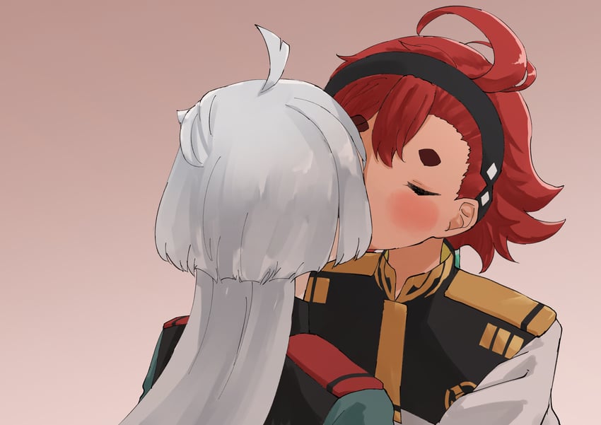 suletta mercury and miorine rembran (gundam and 1 more) drawn by hachibiteru