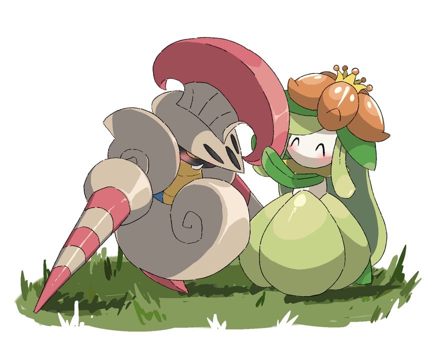 lilligant and escavalier (pokemon) drawn by o_o_(pixiv_91006494)