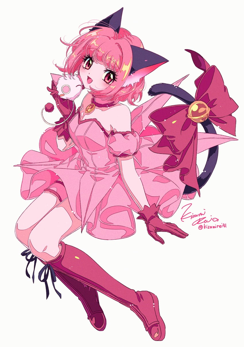 momomiya ichigo, mew ichigo, and masha (tokyo mew mew) drawn by kisumi_rei
