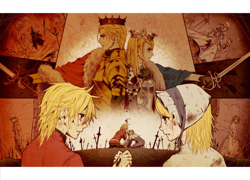 kagamine rin and kagamine len (vocaloid and 1 more) drawn by suzunosuke_(sagula)