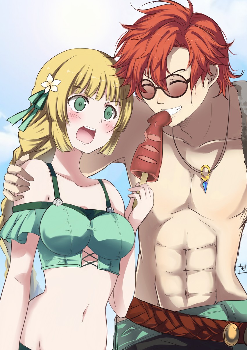 ingrid brandl galatea and sylvain jose gautier (fire emblem and 2 more) drawn by zero-theme