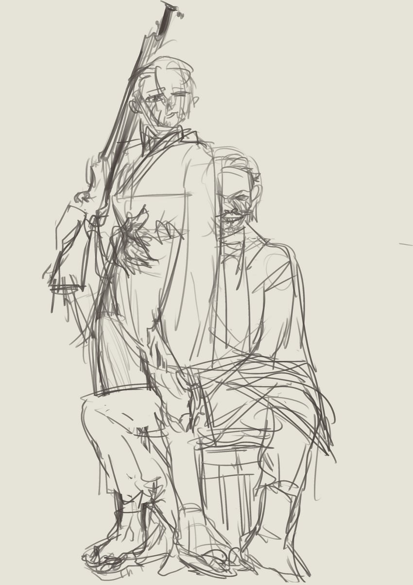 ogata hyakunosuke and tsurumi tokushirou (golden kamuy)
