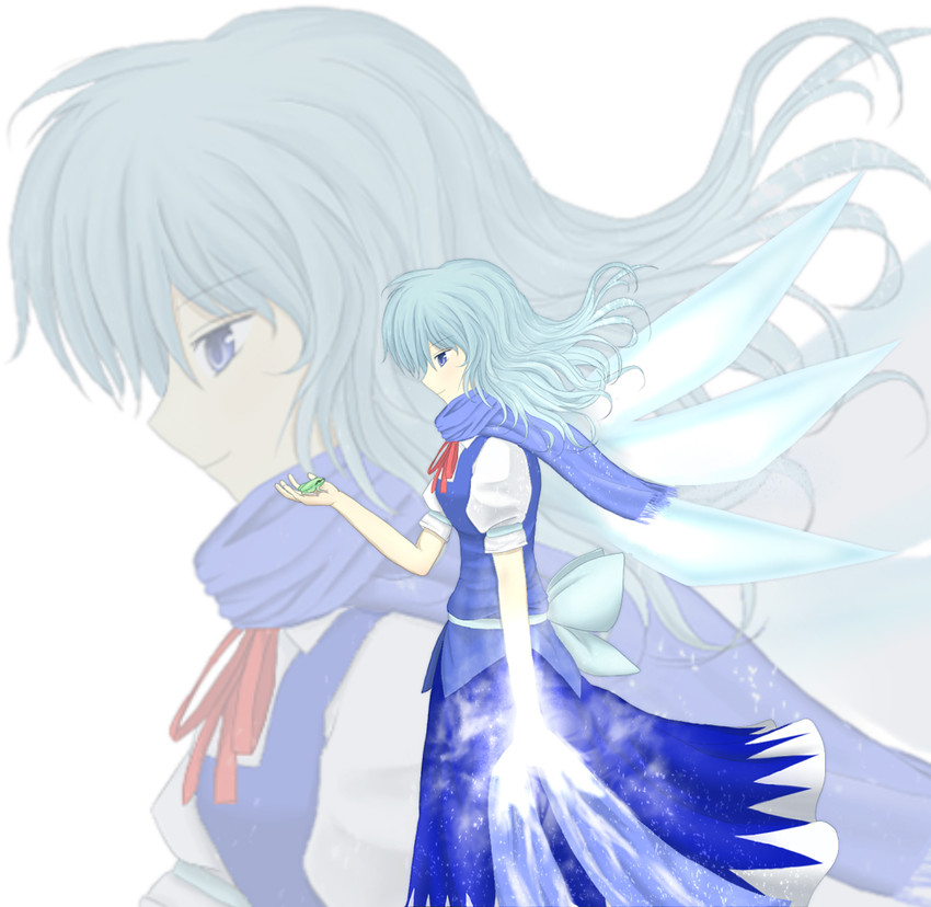 cirno and cirno-nee (touhou) drawn by bunchou_(bunchou3103)