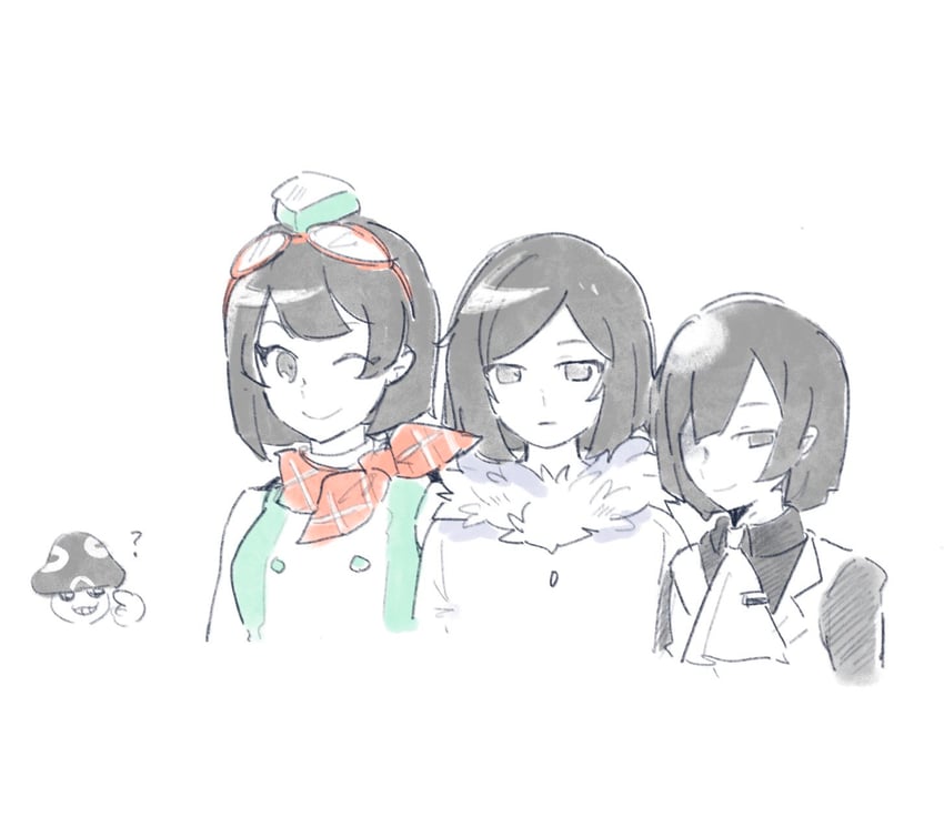 yuuki kanan, kamishiro yuugo, mushmon, and kuga yuuya (digimon and 3 more) drawn by ybhk77