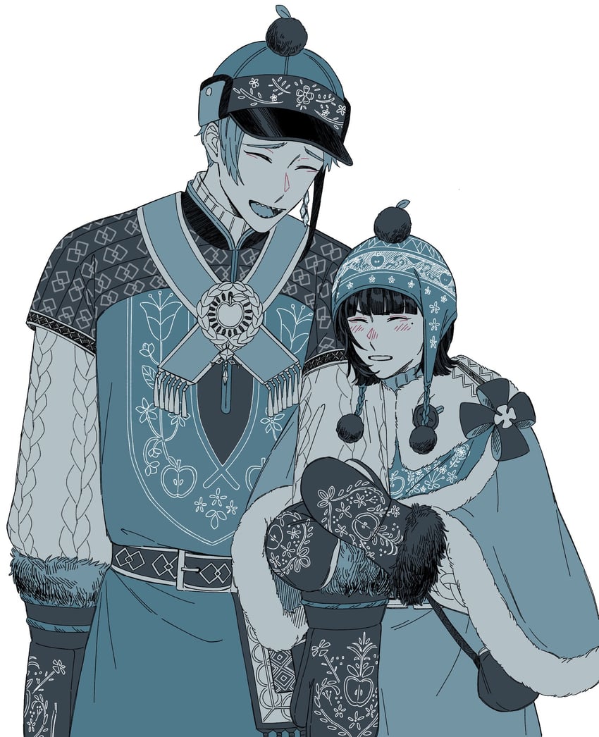 floyd leech and yuu (twisted wonderland) drawn by n0_2434