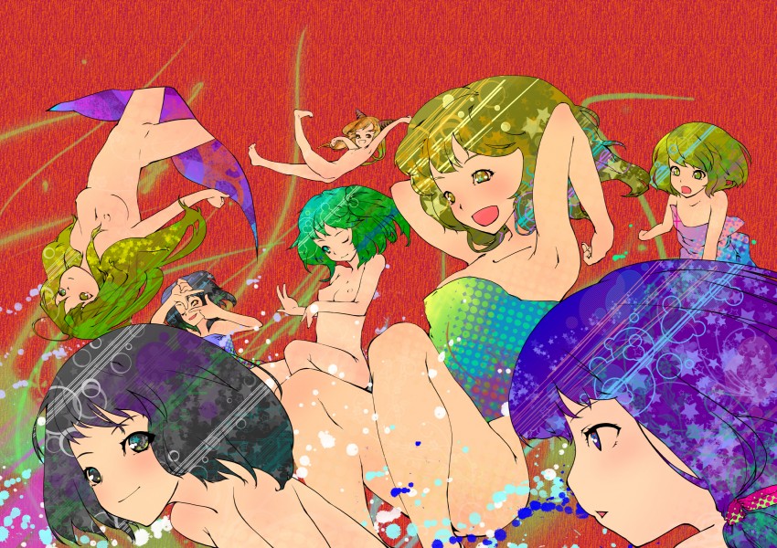 hakurei reimu, kirisame marisa, alice margatroid, patchouli knowledge, yakumo yukari, and 3 more (touhou) drawn by fujimiya_kyouko