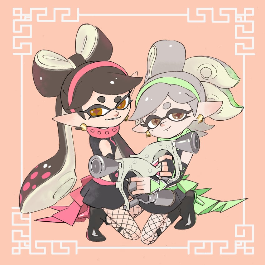 callie and marie (splatoon and 3 more) drawn by ke_sarami