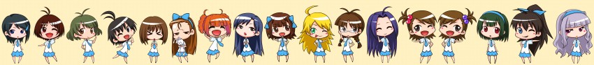 hoshii miki, kisaragi chihaya, amami haruka, kikuchi makoto, shijou takane, and 12 more (idolmaster and 2 more) drawn by shirasu_umeboshi