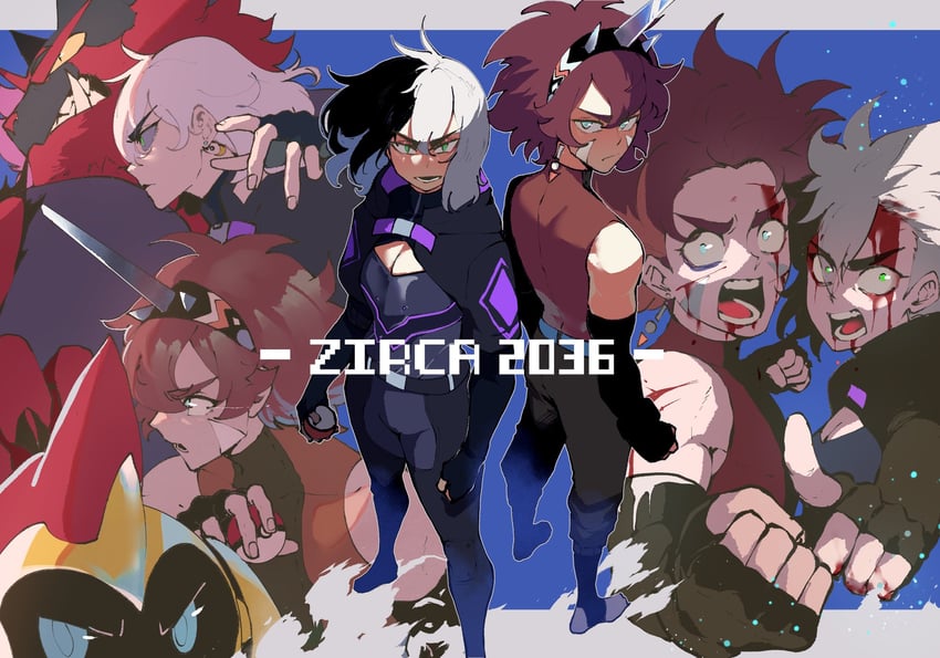 incineroar, yorra villeneuve, falinks, and suzuen (original and 1 more) drawn by nyantcha