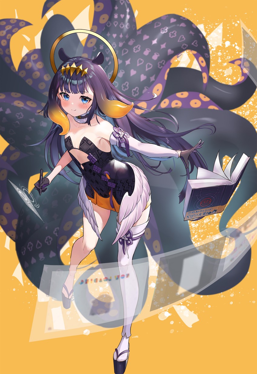 ninomae ina'nis, takodachi, and ao-chan (hololive and 1 more) drawn by ohihil