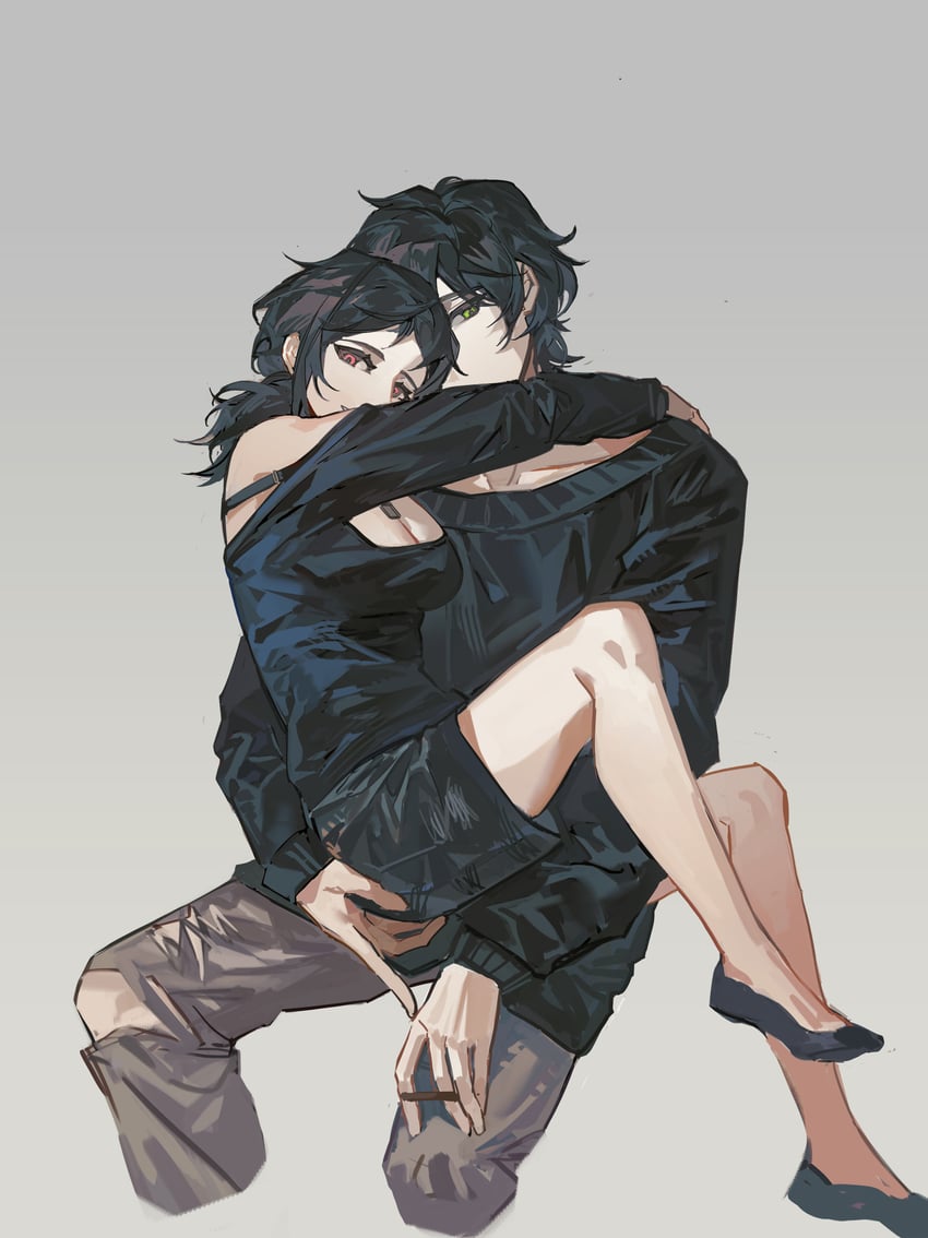 ashley graves and andrew graves (the coffin of andy and leyley) drawn by chesirsaaa