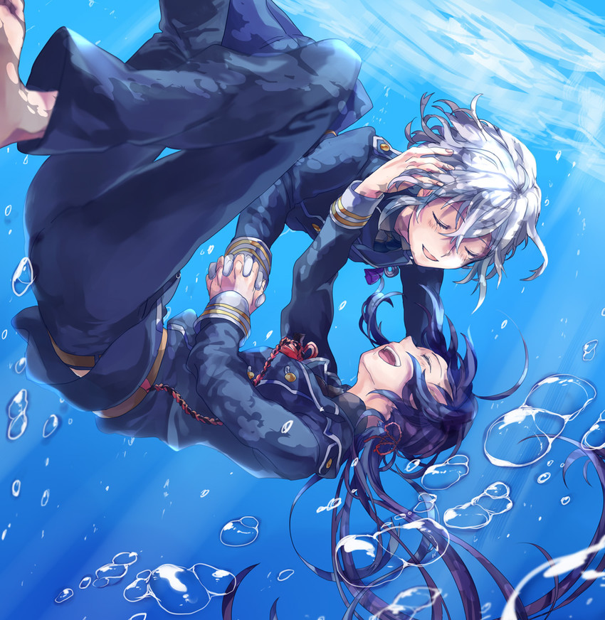 namazuo toushirou and honebami toushirou (touken ranbu) drawn by soso_(sosoming)