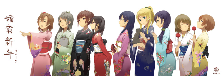 nishikino maki, tojo nozomi, sonoda umi, yazawa nico, ayase eli, and 3 more (love live! and 1 more) drawn by huanxiang_heitu