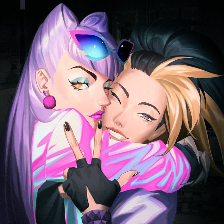 akali, evelynn, k/da all out evelynn, and k/da all out akali (league of legends) drawn by lan_dinh_thi_dieu