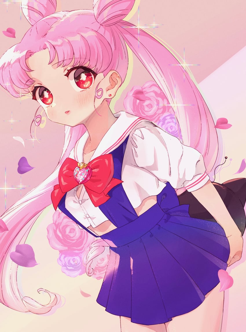 chibi usa and luna-p (bishoujo senshi sailor moon and 2 more) drawn by yyemoyy