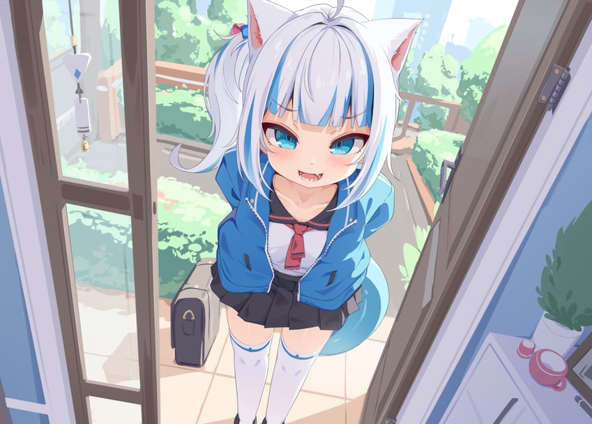 gawr gura (hololive and 1 more) drawn by tenroy