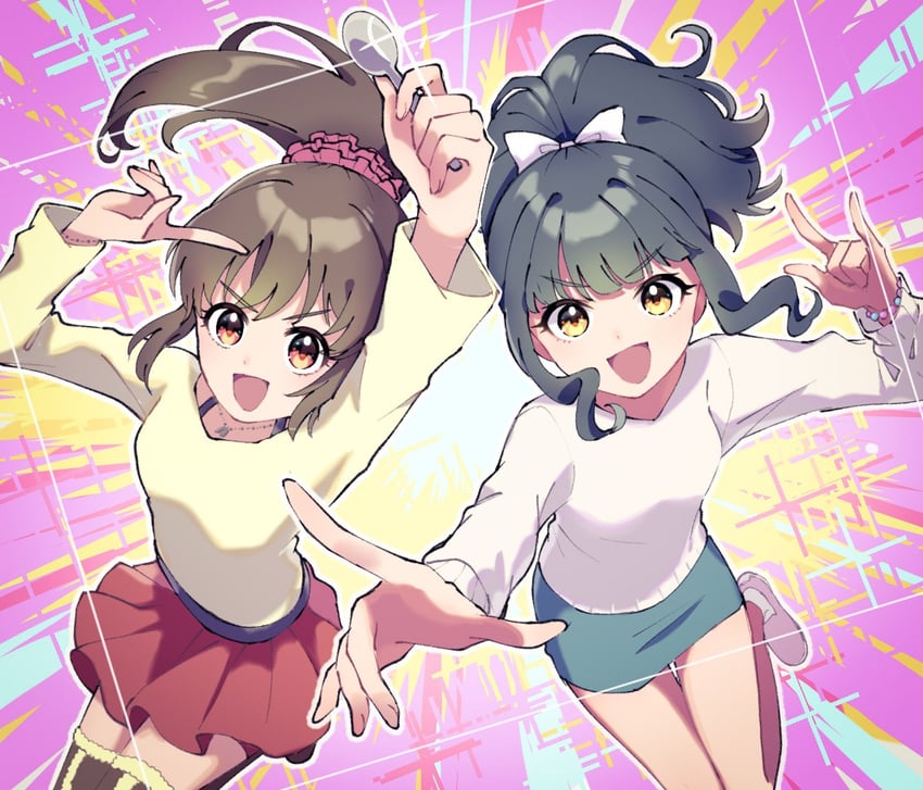 hori yuko and fujii tomo (idolmaster and 2 more) drawn by hikaru(hkr_mm7)