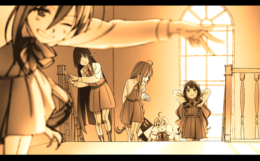 naganami, kiyoshimo, makigumo, yuugumo, and hayashimo (kantai collection) drawn by kinosuke_(sositeimanoga)