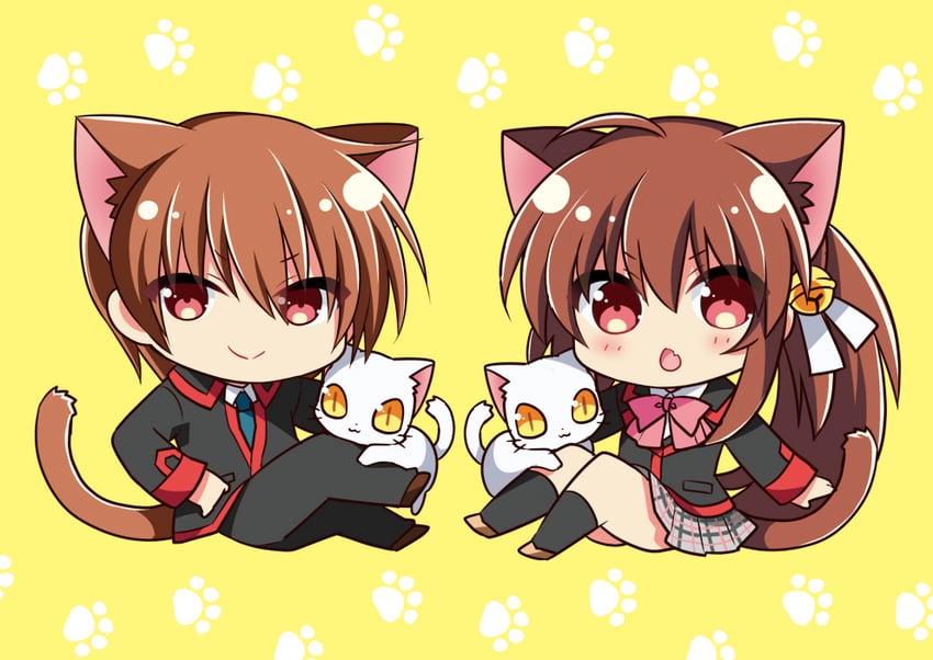 natsume rin and natsume kyousuke (little busters!) drawn by hano_haruka