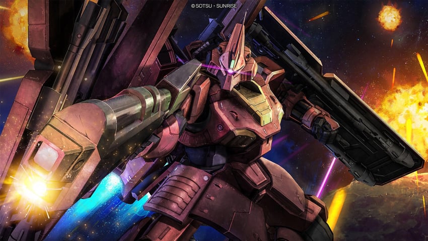 dijeh and char's dijeh (gundam and 3 more) drawn by tenjin_hidetaka