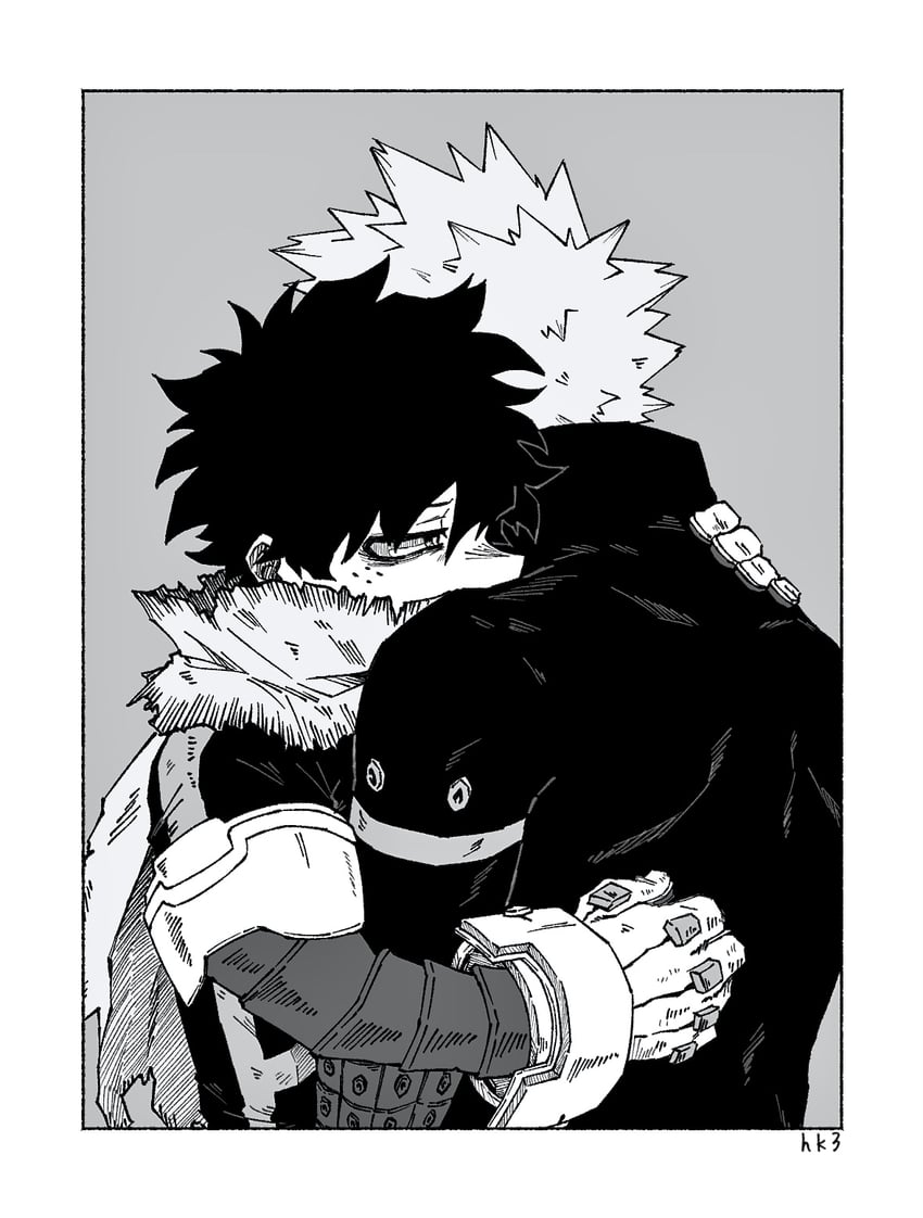 midoriya izuku and bakugou katsuki (boku no hero academia) drawn by fukami_(hk3)