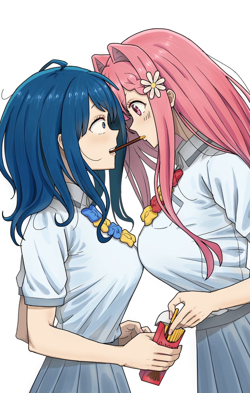 yanami anna and himemiya karen (make heroine ga oo sugiru!) drawn by bnw_jie