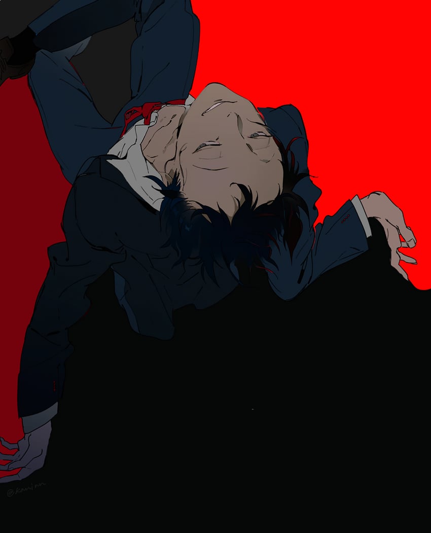 adachi tooru (persona and 1 more) drawn by kaninn