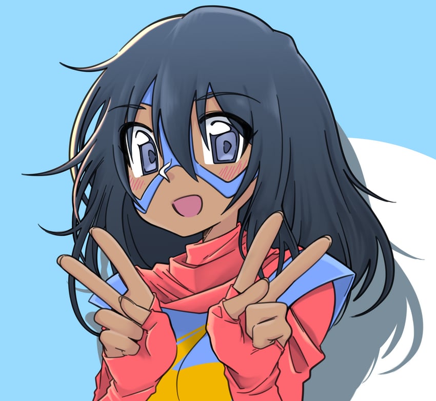 ms. marvel and kamala khan (marvel) drawn by neo_(neovariable)