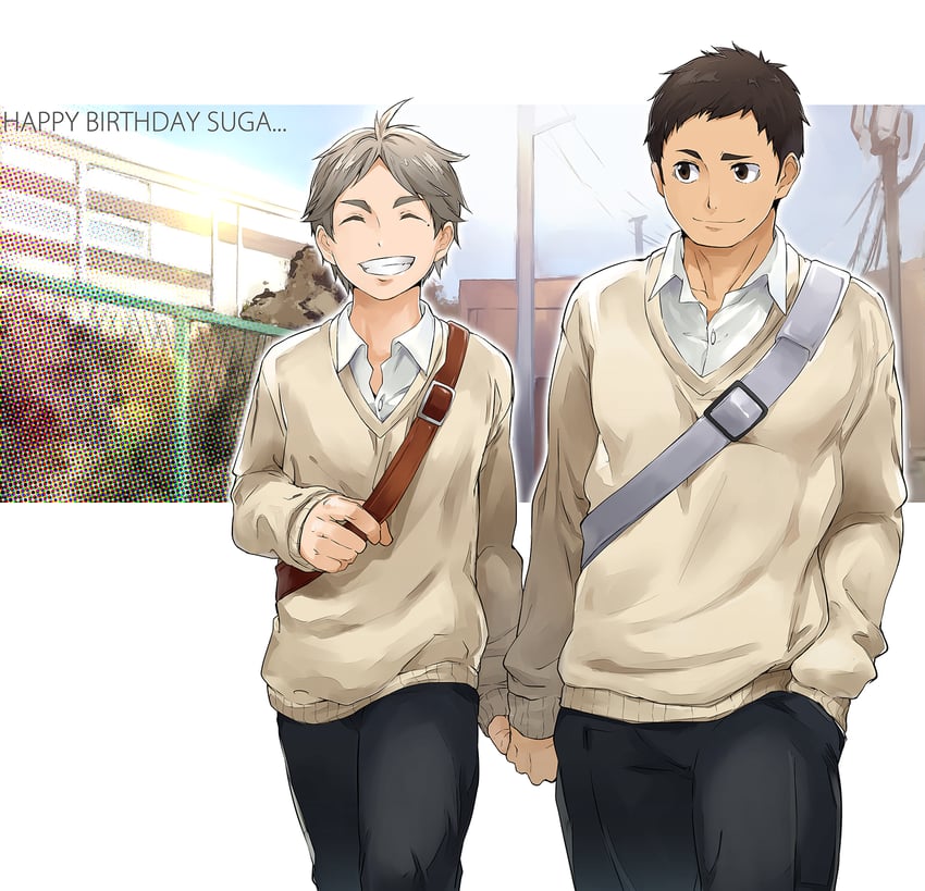 sawamura daichi and sugawara koushi (haikyuu!!) drawn by 8_(yamalu)