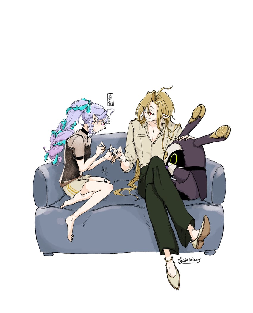 vivian banshee and hugo vlad (zenless zone zero) drawn by zizizizzy