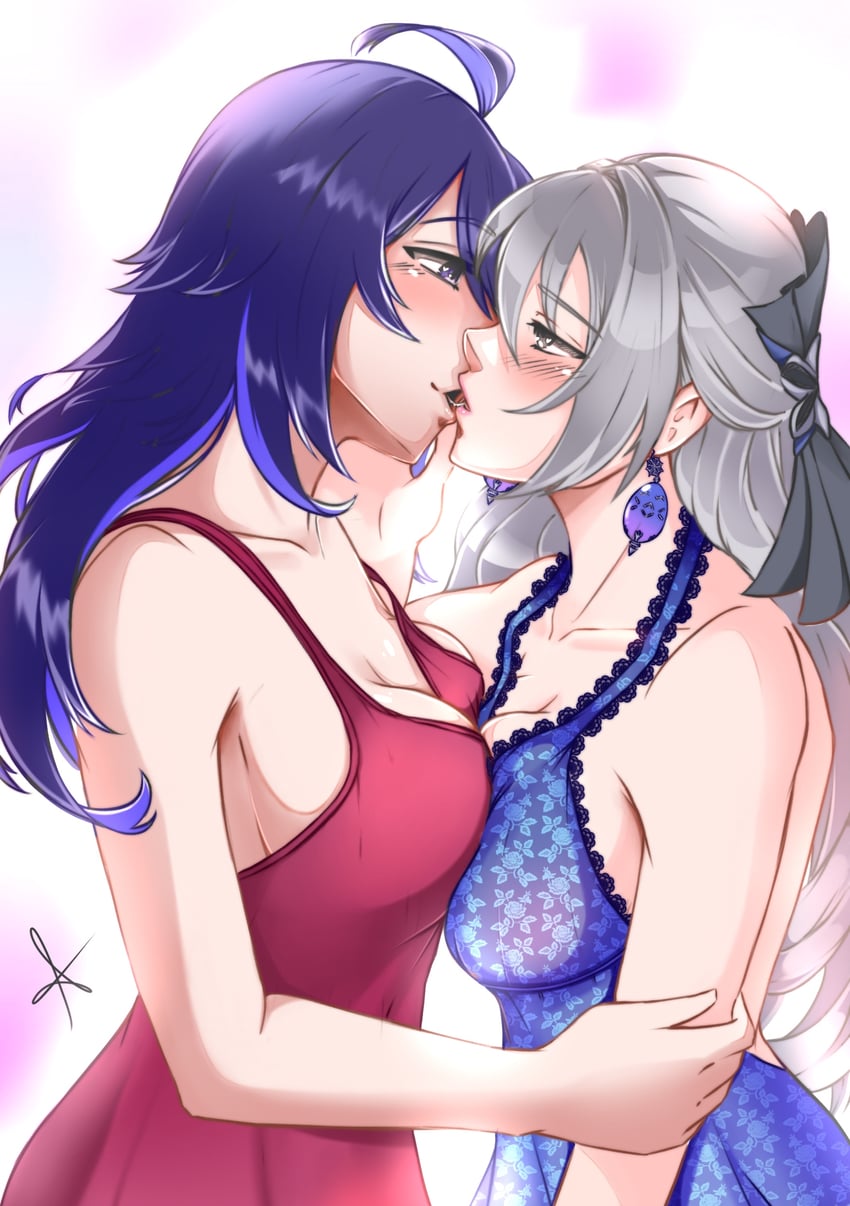 bronya rand and seele (honkai and 1 more) drawn by red_draws5
