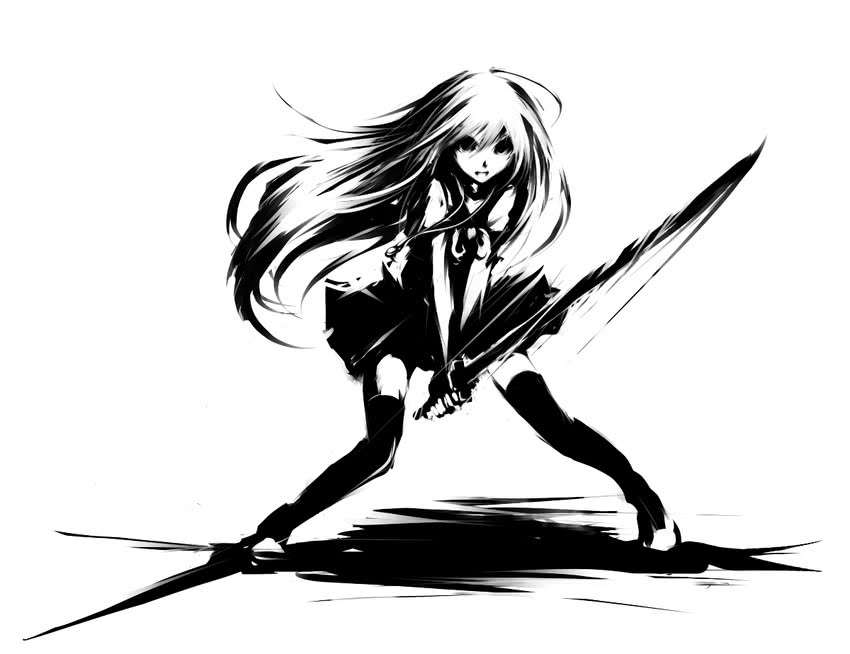 shana and alastor (shakugan no shana) drawn by mohomen