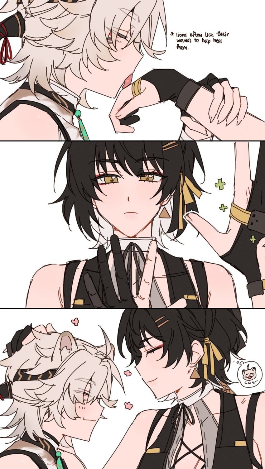 rover, female rover, and lingyang (wuthering waves) drawn by majunjuu