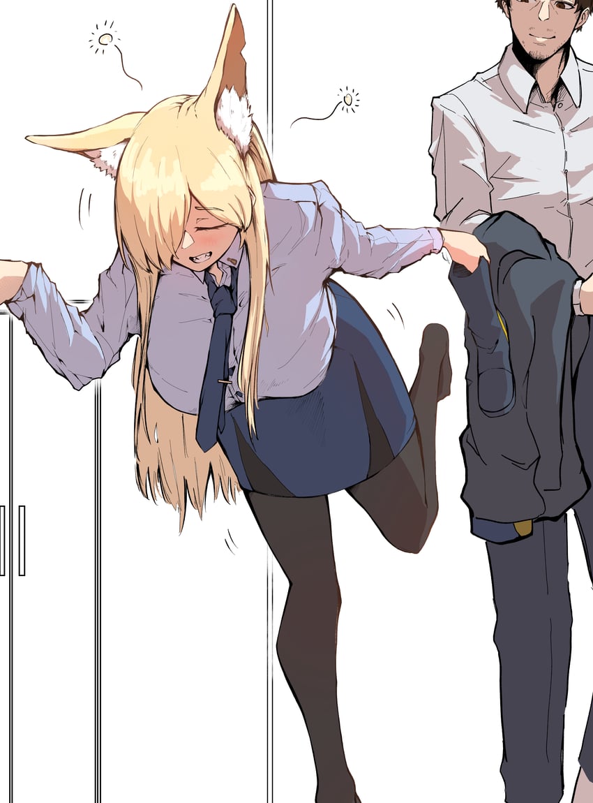 sensei and kanna (blue archive) drawn by tehau_(sup_calon)