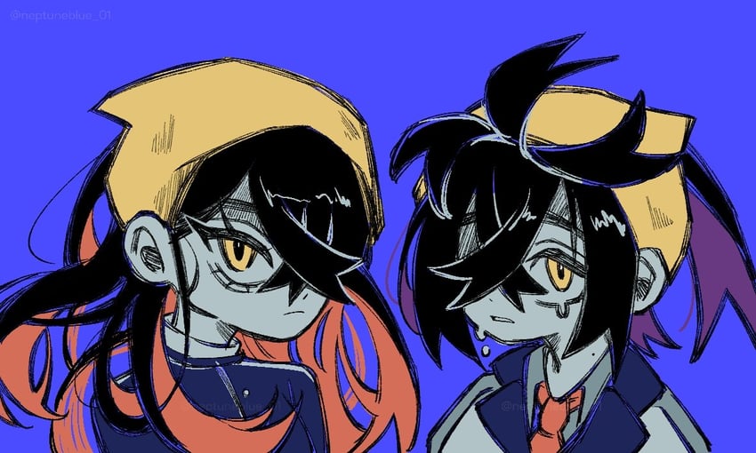 kieran and carmine (pokemon and 1 more) drawn by neptuneblue_01