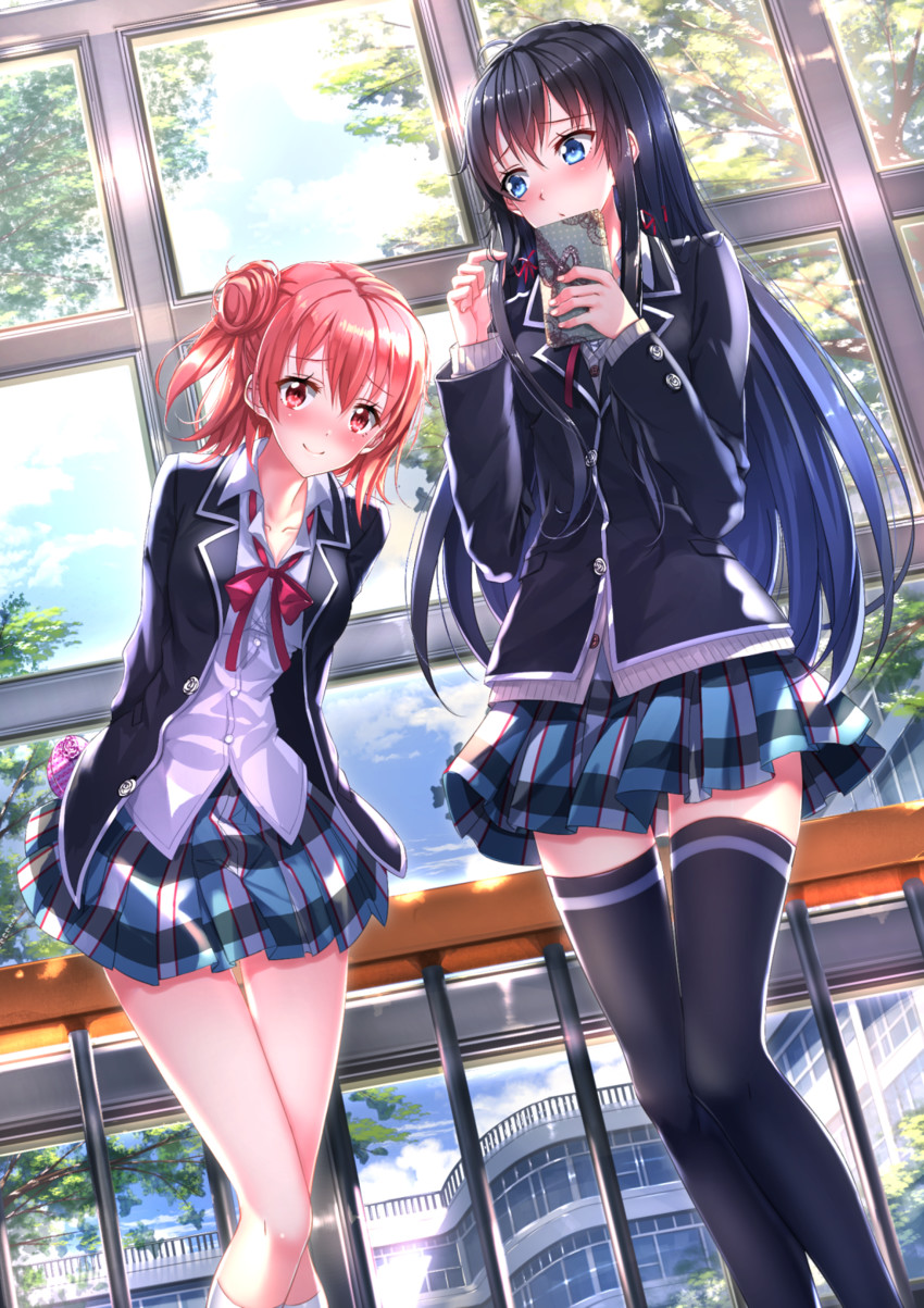 yukinoshita yukino and yuigahama yui (yahari ore no seishun lovecome wa machigatteiru.) drawn by swordsouls