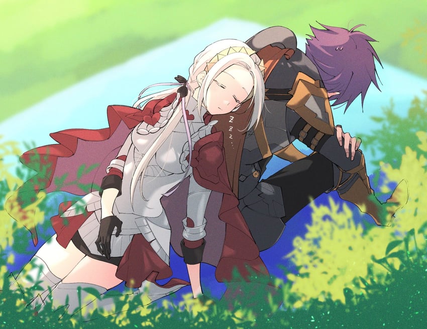 edelgard von hresvelg and male shez (fire emblem and 2 more) drawn by illust_mi