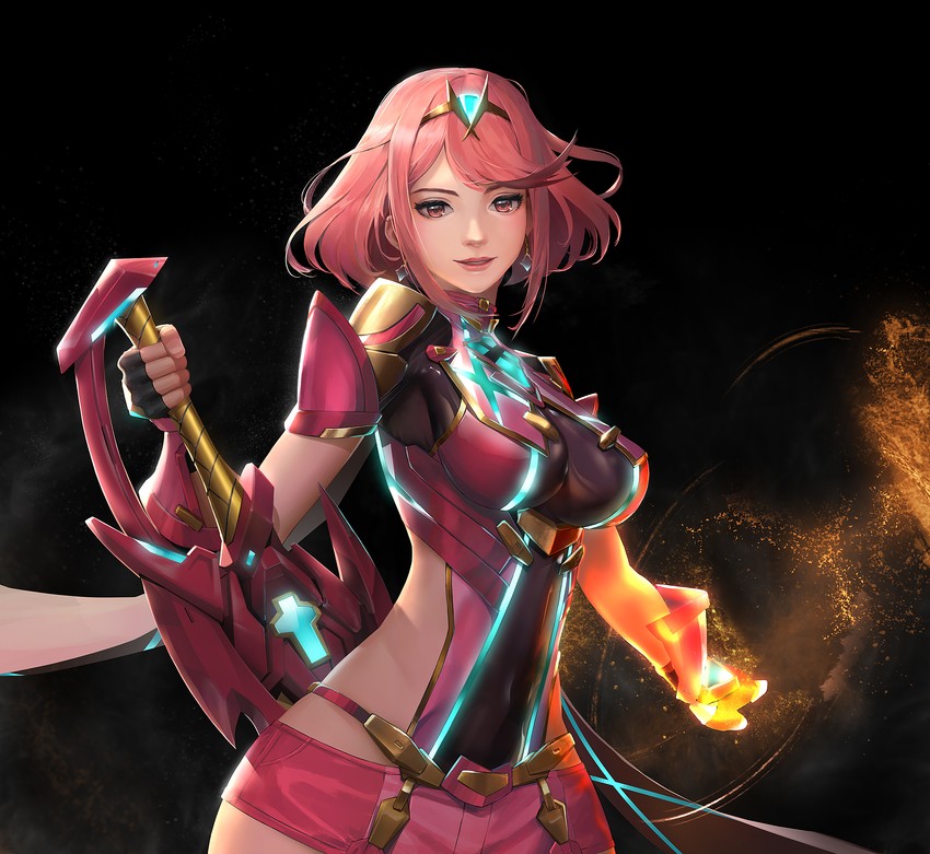 pyra (xenoblade chronicles and 1 more) drawn by sunkilow