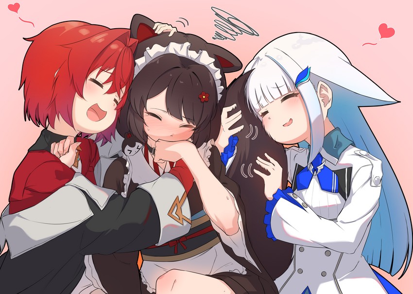 lize helesta, ange katrina, and inui toko (nijisanji) drawn by waduki