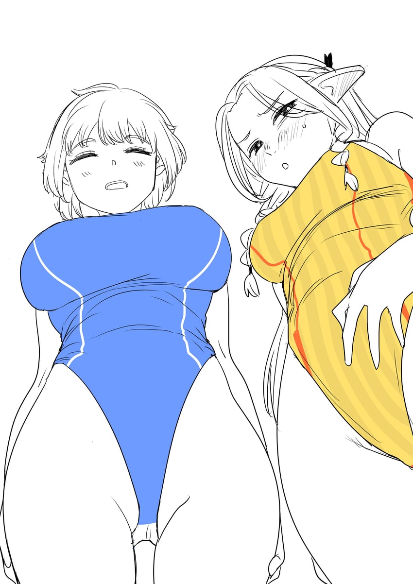 marcille donato and falin touden (dungeon meshi) drawn by kaiman_garupan