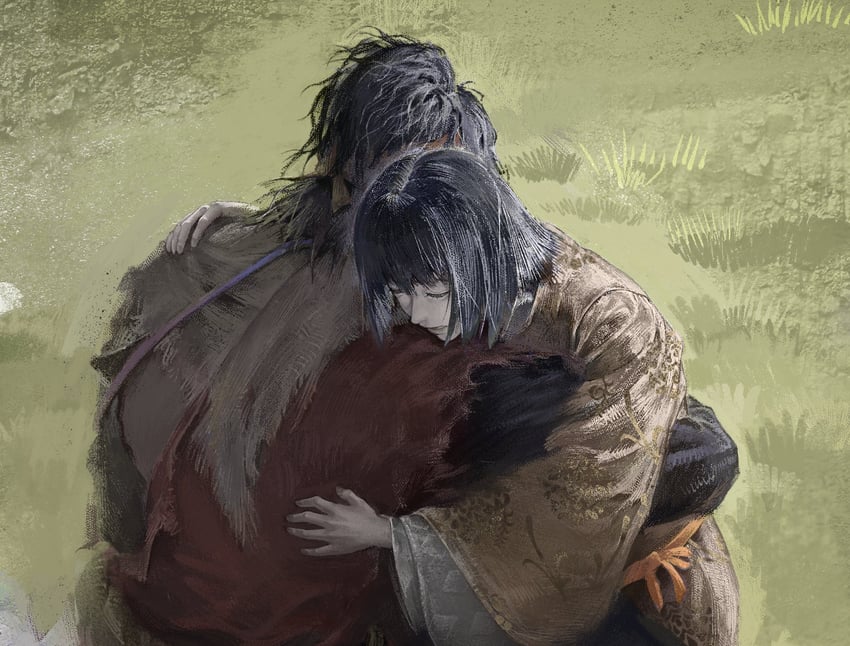 sekiro and kuro the divine heir (sekiro: shadows die twice) drawn by kwiaty_k
