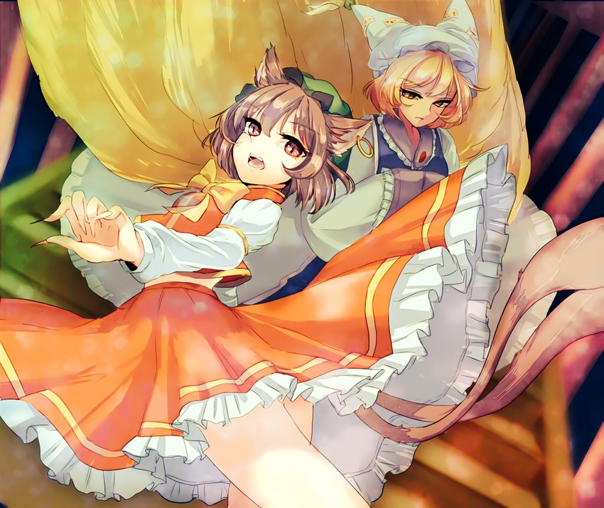 yakumo ran and chen (touhou and 1 more) drawn by sa_haru