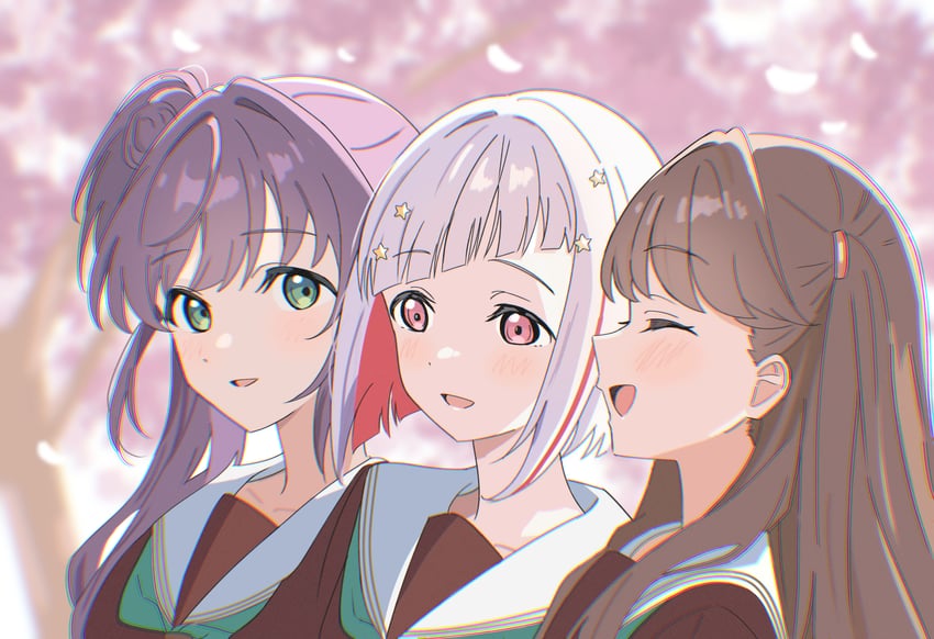 fujishima megumi, otomune kozue, and yugiri tsuzuri (love live! and 1 more) drawn by masaki_(masakinariya)