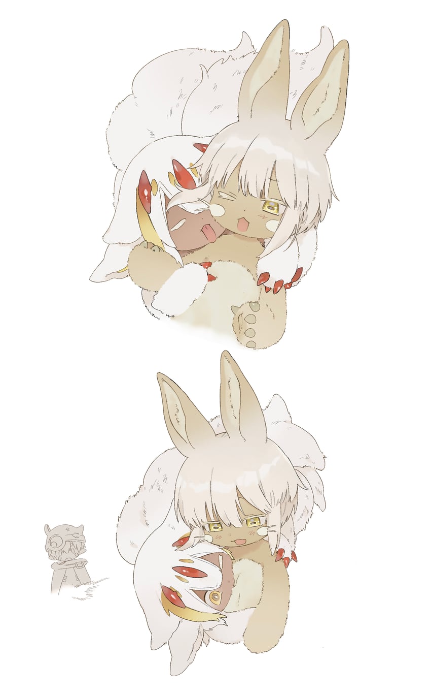 nanachi, reg, and faputa (made in abyss) drawn by zaxhw8